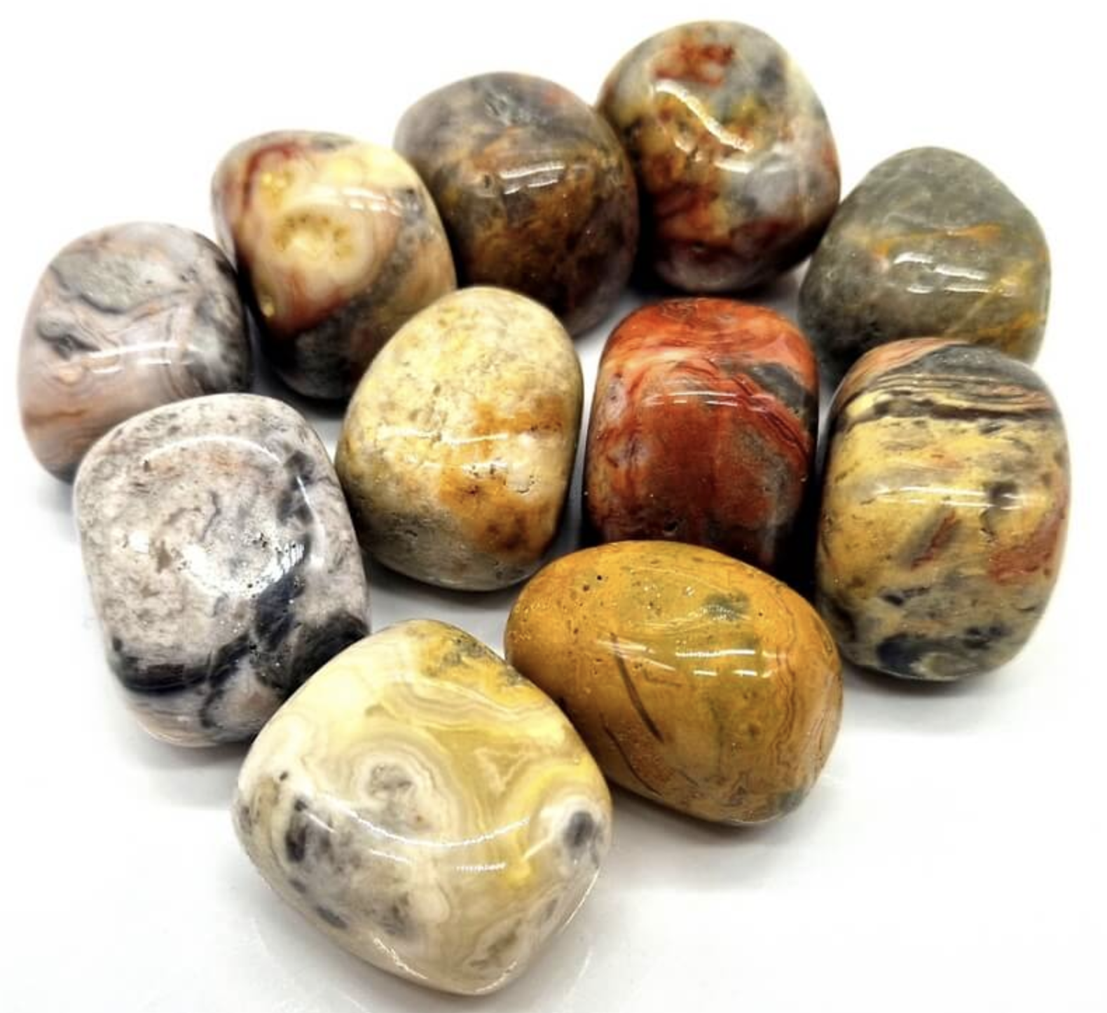 Pierre roulée d'Agate Crazy Lace