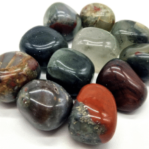 Pierre roulée de Jaspe Héliotrope